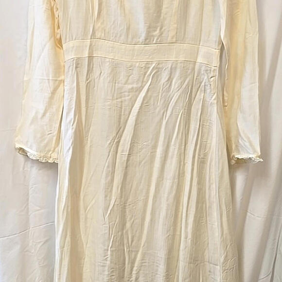 Simple Retro Lace Patchwork Cottage Core Yellow M Coquette Lace Dress‎ - Picture 6 of 15